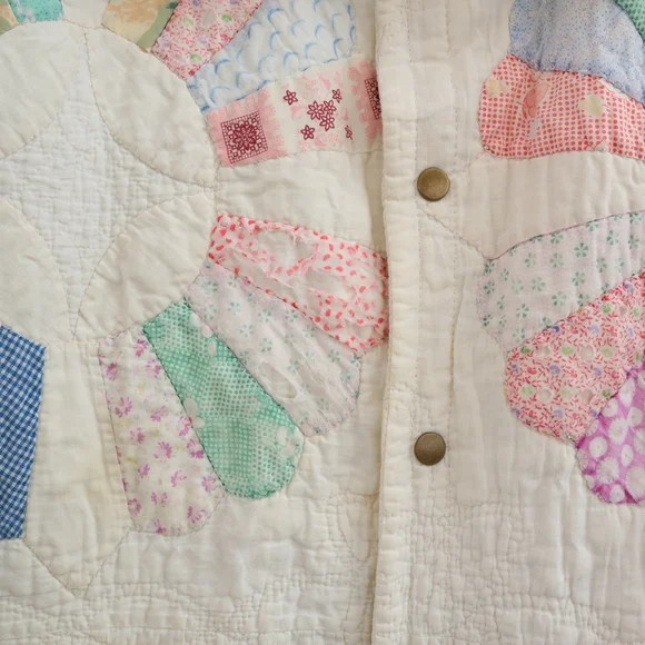 Upcycled Patchwork Quilt Chore Coat Barn Jacket M • L • XL - Picture 12 of 14